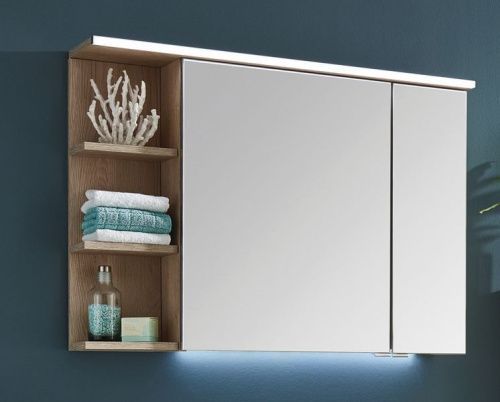 Зеркало-шкаф Puris Purefaction SET42901L(161) 90х70 подвесной цвет белый