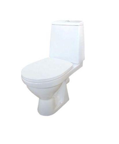 Унитаз-компакт напольный с бачком Rosa Браво Вн УнБ62 белый с сиденьем каскадный смыв