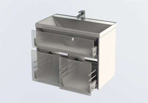 Тумба под раковину Aquanet Латина 00179638 80х40 напольная цвет белый