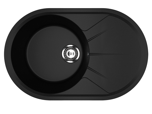 Кухонная мойка Ulgran Classic U-503-344 75х50 цвет черный