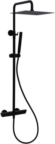 Душевая стойка Allen Brau Infinity 5.21032-31 настенная цвет черный с термостатом