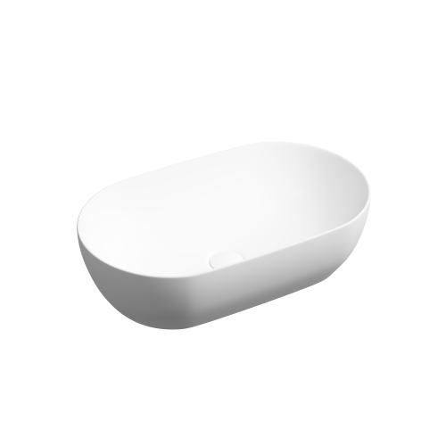 Раковина из сантехнического фарфора Ceramica Nova TWIST CN12001MW 50х30 накладная цвет белый