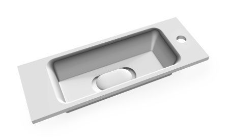 Раковина из искусственного камня Jorno MODUL Mol.08.60/W/JR 50х20 встраиваемая цвет белый