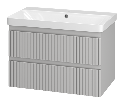 Тумба под раковину Brevita Victory VIC-07080-0302Я 80х50 подвесная цвет серый