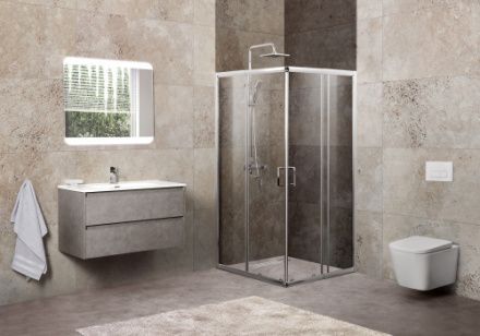 Душевой уголок BelBagno UNIQUE UNIQUE-A-2-85/100-C-Cr 85х85 стекло прозрачное профиль хром без поддона