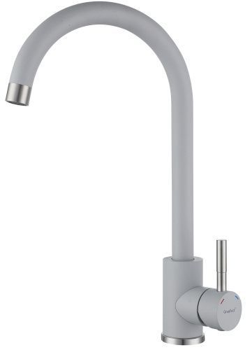 Смеситель для кухни Granfest QUARZ Z-5410 серый на мойку серый