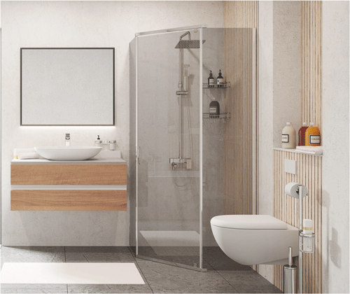 Душевой уголок Wasserkraft Leine 35P 35P11 90х90 стекло прозрачное профиль хром без поддона - фото 4