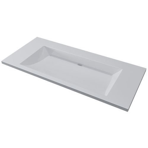 Раковина из искусственного камня Uperwood Infinity RInfinity100wg0 100х50 полувстраиваемая цвет белый