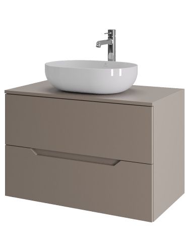 Тумба с раковиной Orange Line Li-80TuLMDF+B05-480W 80х50 цвет бежевый