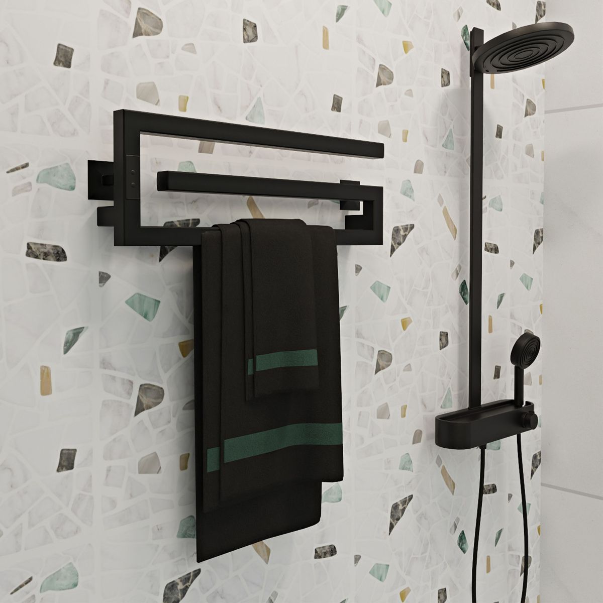 Полотенцесушитель электрический Indigo Sigma DGSIG20-60BRLt 60х20 черный