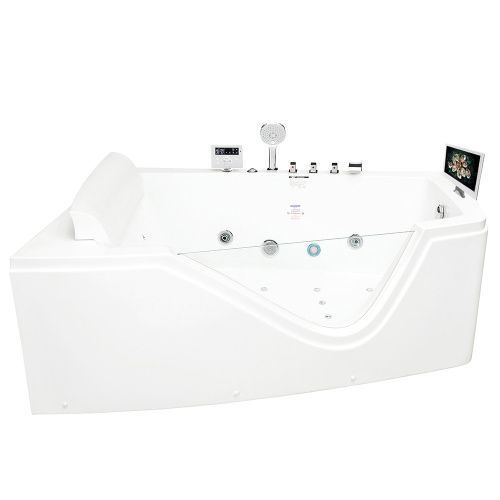 Ванна акриловая гидромассажная Gemy G9056 O L 170х130 пристенная асимметричная с каркасом