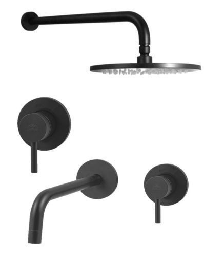 Душевая система Paffoni Light KITLIG011NO006 встраиваемая в стену цвет черный