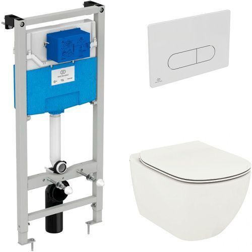 Комплект унитаз с инсталляцией с клавишей смыва Ideal Standard Tesi Aqua Blade T3868V1/115AC