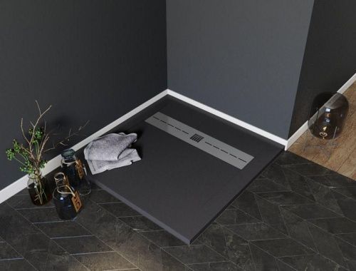 Душевой поддон из искусственного камня Aquanet Delight 00258896 90х90 черный без каркаса