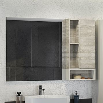 Зеркало-шкаф Comforty Прага 00004136262CF 120х80 подвесной цвет бежевый