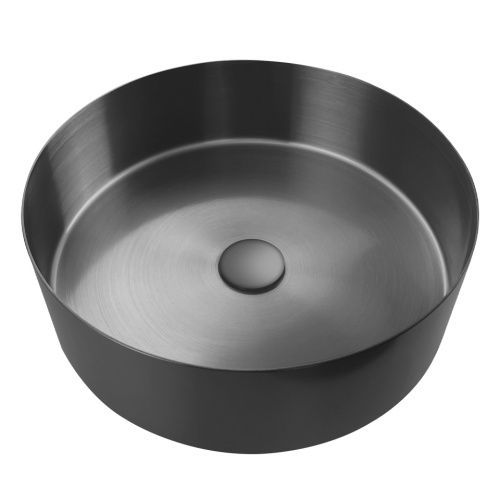 Раковина из нержавеющей стали AltroBagno Luna AltroBagnoLuna001002MtGr 40х40 накладная цвет оружейная сталь