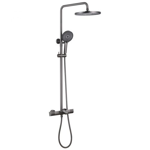 Душевая стойка Abber AF8516NGL настенная цвет серый с термостатом