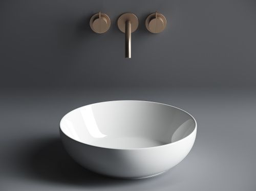 Раковина из сантехнического фарфора Ceramica Nova ELEMENT CN6020 40х40 накладная цвет белый без отверстий под смеситель