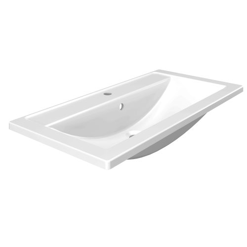 Раковина из искусственного камня Paola Paola Mario 900 90х50 полувстраиваемая цвет белый 1 отверстие под смеситель