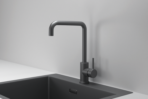 Смеситель для кухни Granula Kitchen Space 7110, ГРАФИТ МАТОВЫЙ на мойку серый