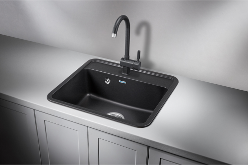 Кухонная мойка Granula Стандарт 5601, ЧЁРНЫЙ 56х50 цвет черный поверхность матовая