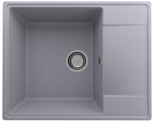 Кухонная мойка Ulgran Quartz Prima 605-05 60х50 цвет серый поверхность матовая