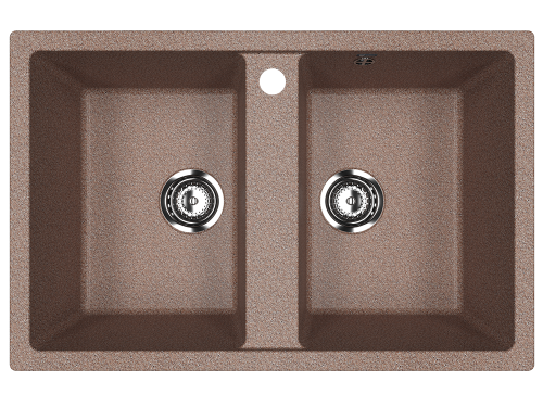 Кухонная мойка Ulgran Classic U-608-307 75х50 цвет коричневый