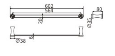 Полотенцедержатель CeramaLux Virginia 94308A - фото 2