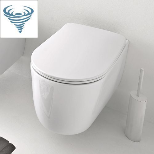 Чаша унитаза подвесная Kerasan Nolita 531501 цвет белый без сиденья безободковая смыв торнадо