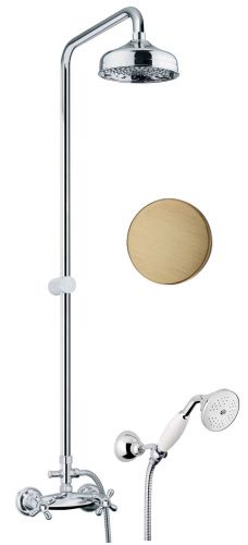 Душевая стойка Fiore 01ZZ0620 настенная цвет бронза