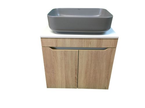 Тумба с раковиной Sintesi STL.W7021_SIN-LVB-APP-409GM 60х60 подвесная цвет белый