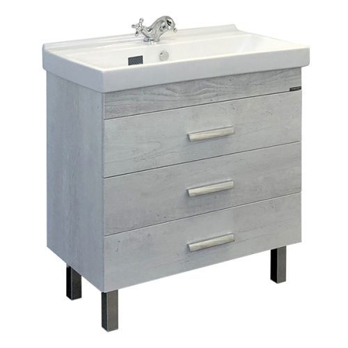 Тумба с раковиной Comforty Никосия 00004142204CF 80х50 напольная цвет серый