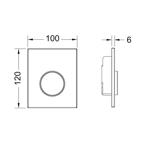 Клавиша смыва механическая Tece TECEloop 9242626 цвет хром - фото 2