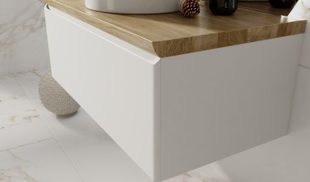 Тумба под раковину Jorno SOLIS SolN.01.120/P/W/JR 120х50 подвесная цвет белый - фото 4