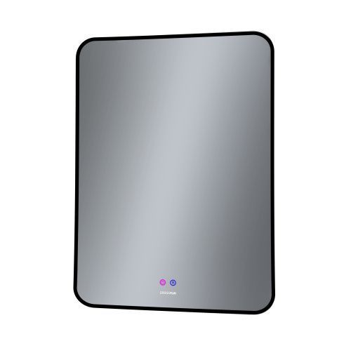 Зеркало с подсветкой и антизапотевателем Grossman ELEGANS-норма BLACK 1760802 60х80 подвесное