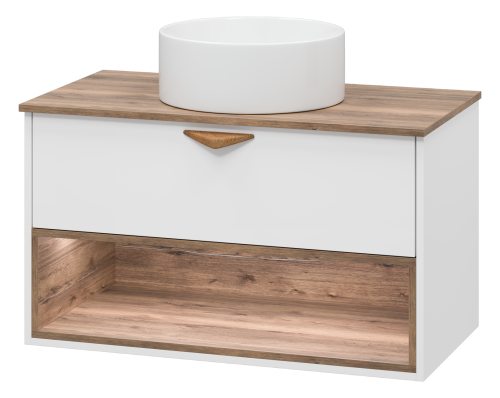 Тумба под раковину Brevita Bergen BER-07090-19-01-1Я 90х50 подвесная цвет белый