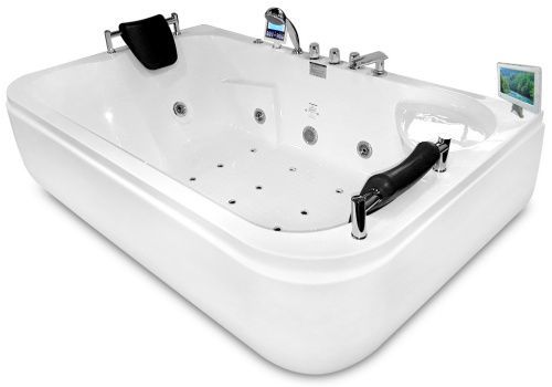 Ванна акриловая гидромассажная Gemy G9085 O L 180х115 пристенная прямоугольная с каркасом