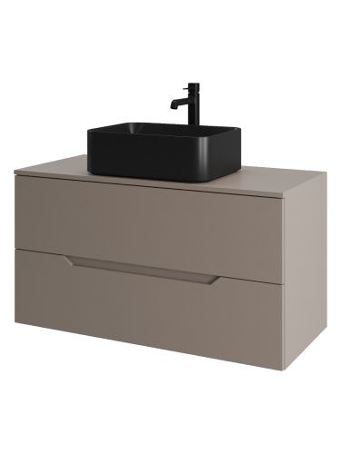 Тумба с раковиной Orange Line Li-100TuLMDF+B02-460MB 100х50