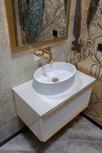 Раковина керамическая Boheme NeoArt/Monaco/Vallessi Avantgarde 878-WM 50х40 накладная цвет белый без отверстий под смеситель