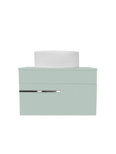 Тумба под раковину Runo ВУДЛАЙН 00-00004897 70х50 подвесная цвет зеленый