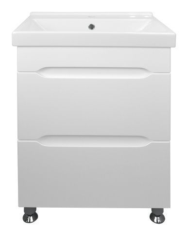 Тумба с раковиной Loranto Арфа CS00052134 60х40 напольная цвет белый