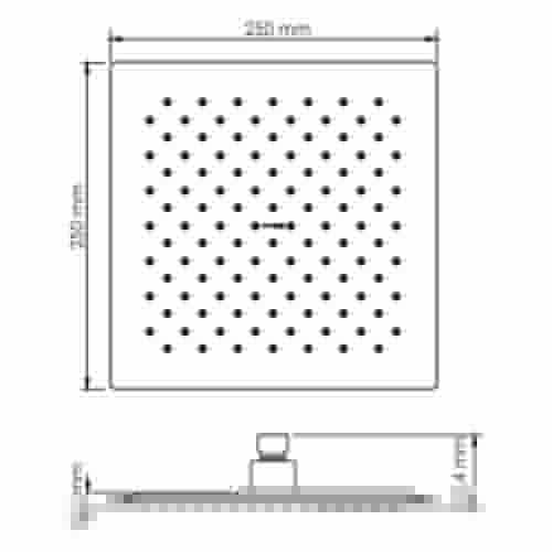 Верхний душ Wasserkraft Aisch 5500 A198 золото - фото 3