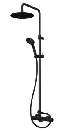 Душевая стойка Cezares CZR CZR-B-CVD-NOP настенная цвет черный