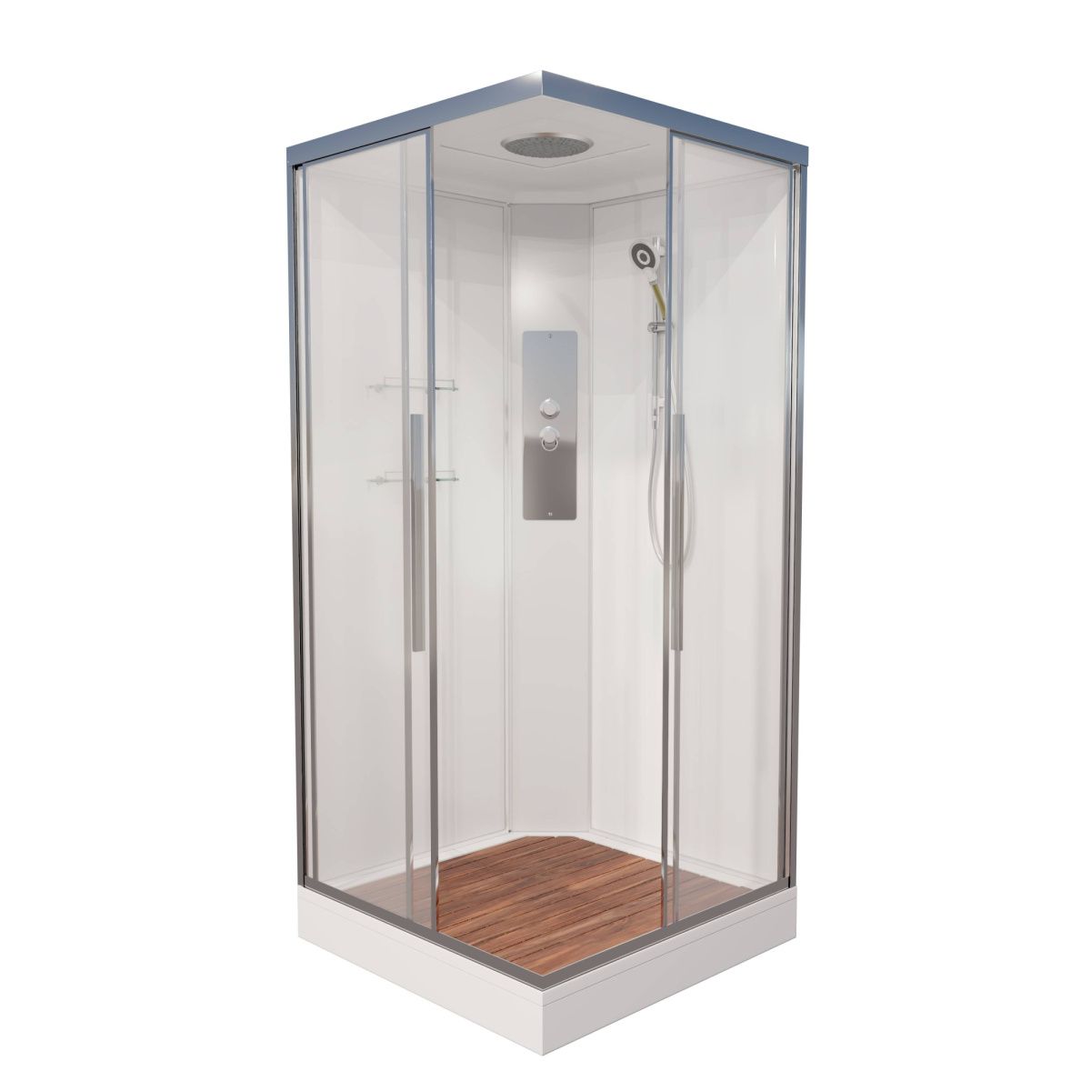 Душевая кабина AvaCan K K2010 100х100 прямоугольная с крышей ориентация универсальная