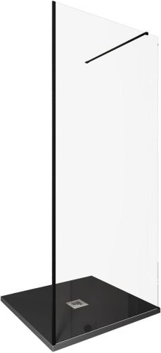 Душевая перегородка Allen Brau Infinity 3.21009.BBA 90х200 стекло прозрачное профиль черный