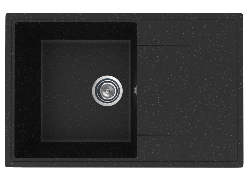 Кухонная мойка Uperwood ECON UPD-507 4010202111 75х50 цвет черный поверхность матовая