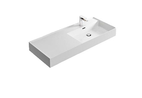 Раковина керамическая Hidra Kiub KI120SX/026 120х50 подвесная цвет черный 1 отверстие под смеситель