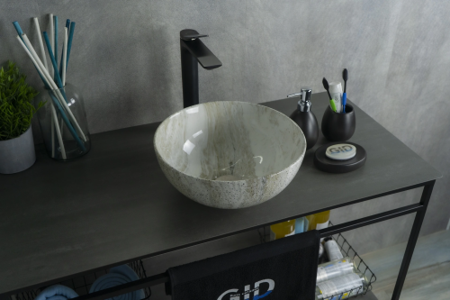 Раковина керамическая Gid Esfera 54435 30х30 накладная цвет многоцветный без отверстий под смеситель