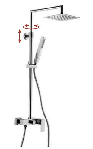 Душевая стойка Mariner Wellness WLS5400-CR настенная цвет хром