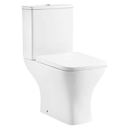 Унитаз-компакт напольный с бачком Azario Nigel AZ-55 белый с сиденьем микролифт безободковый каскадный смыв